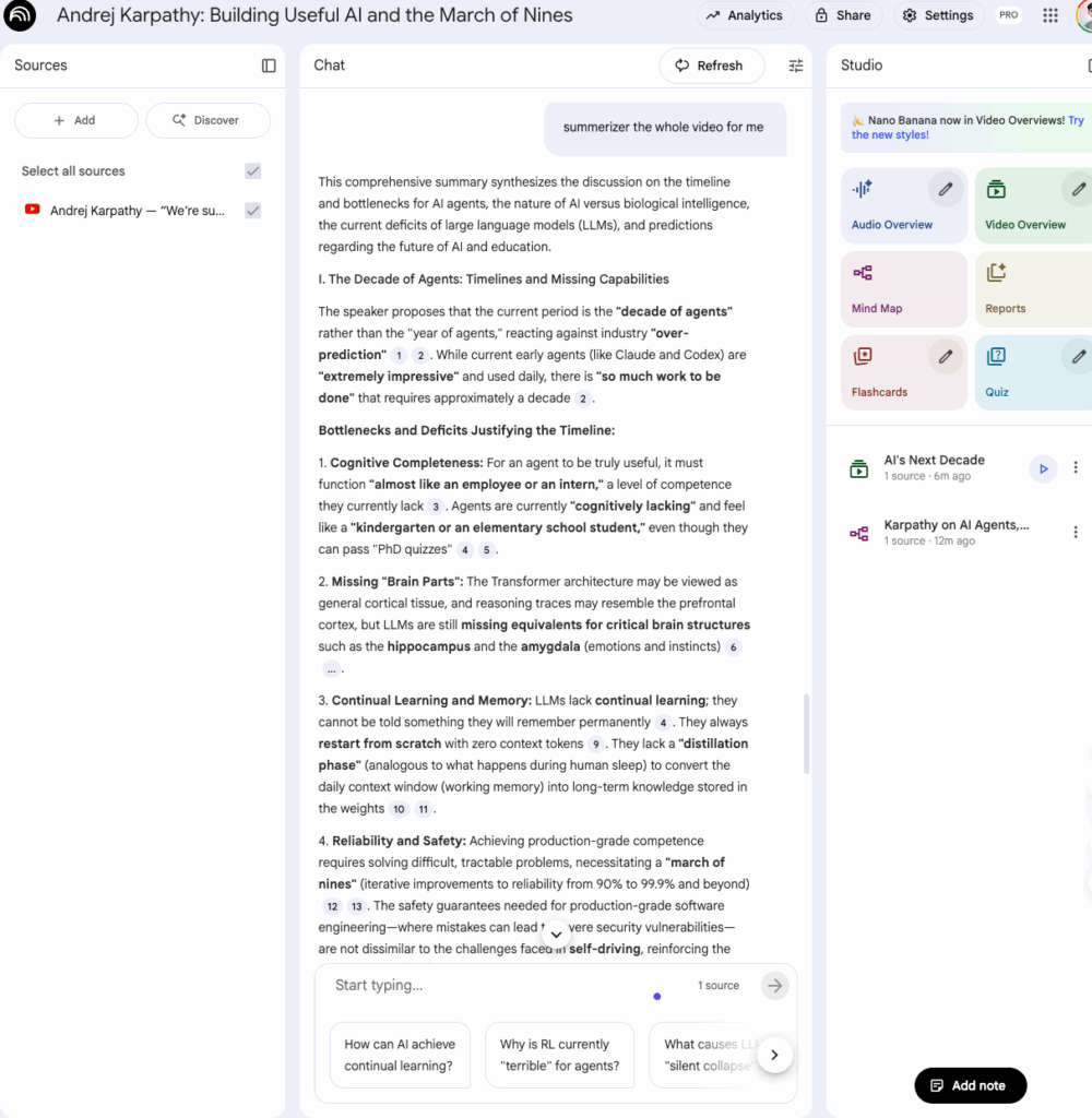 I Tested 4 AI Video Tools for Deep Learning, Here's the Unfiltered Truth 11 Google NotebookLM Prompt-based Summary