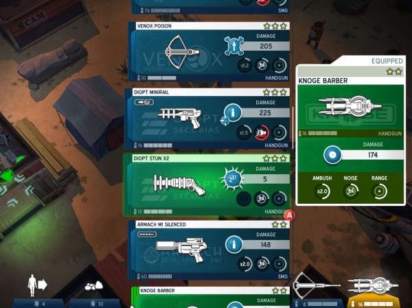 Weapons of Different Types in Space Marshals 2