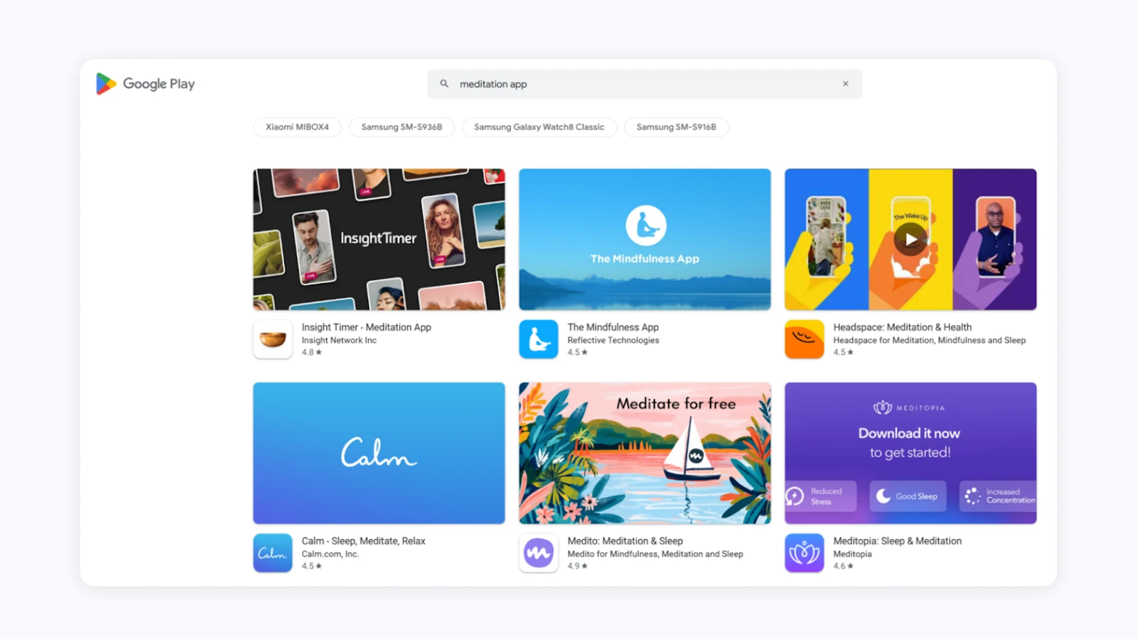 Google play Meditation app